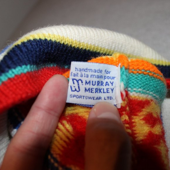 FREE❤️vintage Murray Merkley kids beanie winter wool hat Horus falcon bird motif - Picture 6 of 14